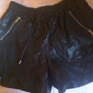 Faux Leather Shorts Sz M